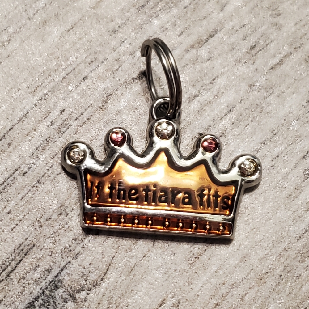 If the tiara fits Crown Charm Bracelet Necklace Pendant